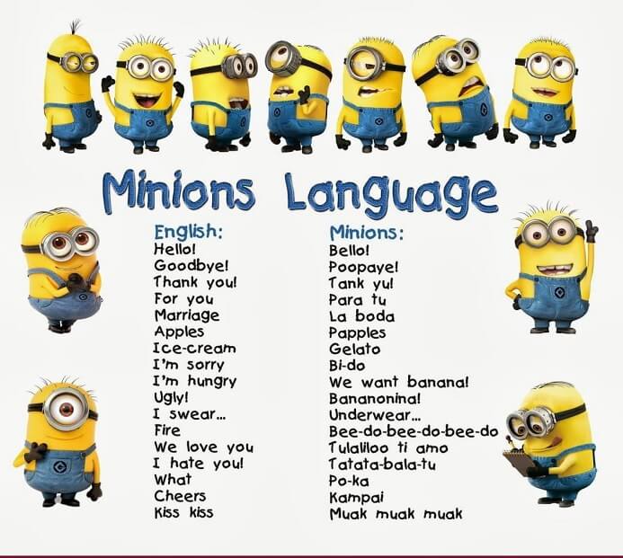 Theo Ngôn Ngữ Của Minion Po Ka Là Gì - Bí Ẩn Về Ngôn Ngữ Dễ Thương Của Minions