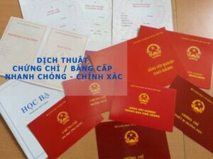 dịch thuật chứng chỉ, bằng cấp