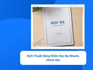 dịch thuật bảng điểm học bạ