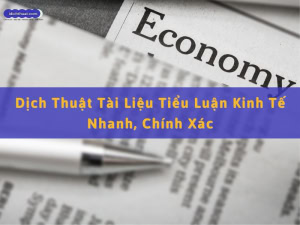 dịch thuật tài liệu tiểu luận kinh tế