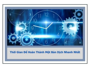 thời gian để hoàn thành một bản dịch