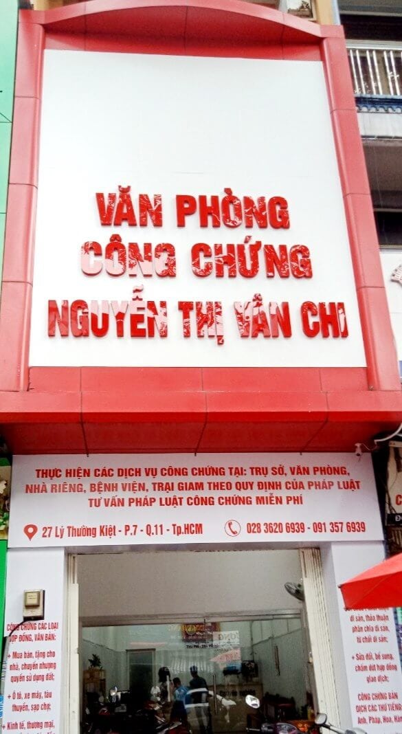 văn phông công chứng nhanh quận 11 hcm