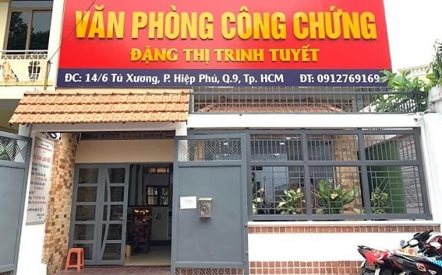 văn phòng công chứng giá rẻ quận 9