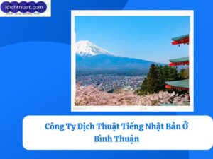 Japanese translation company in Binh Thuan