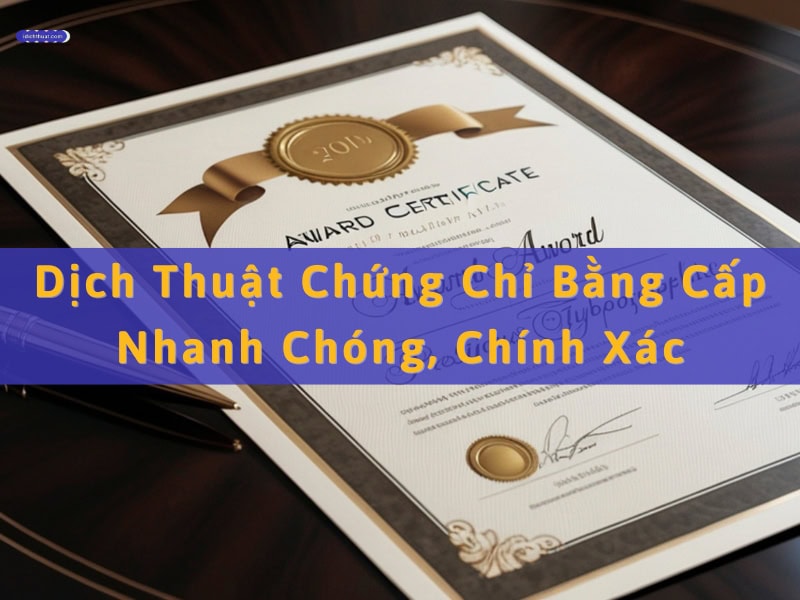 dịch thuật chứng chỉ bằng cấp
